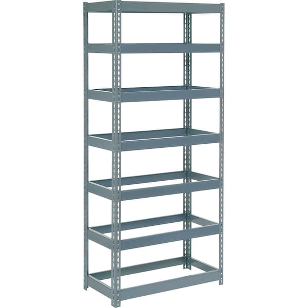 Extra Heavy Duty Shelving 36W x 12D x 96H With 7 Shelves, No Deck, Gray
